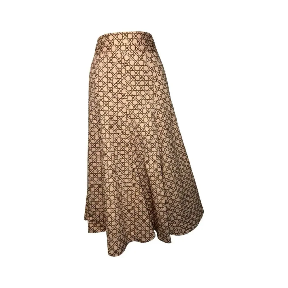 Tuckernuck Petal Cane Brynn Cotton A Line Structured Circle Long Midi Skirt 2